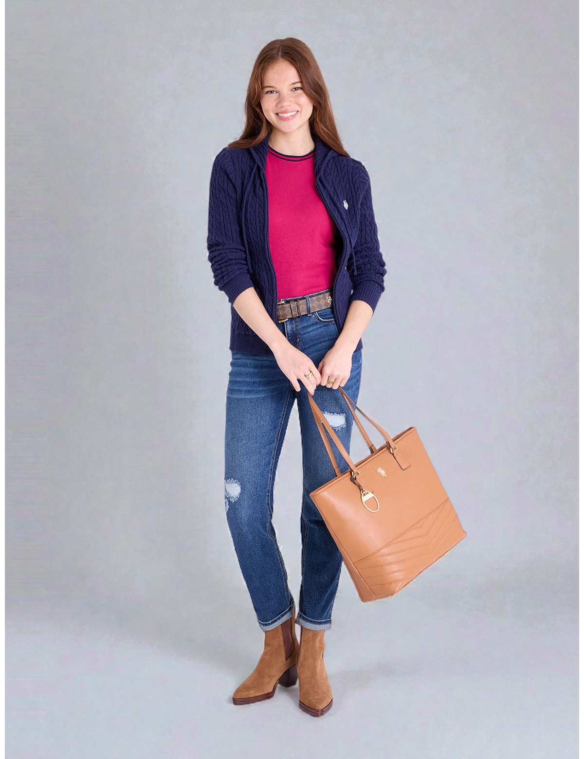 QUILTED V TOTE BAG 27A394-AA00A