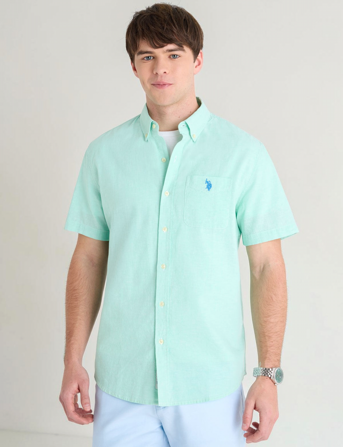 Immediate SHORT SLEEVE LINEN BLEND POCKET SHIRT Serial 11H0372-WR00A