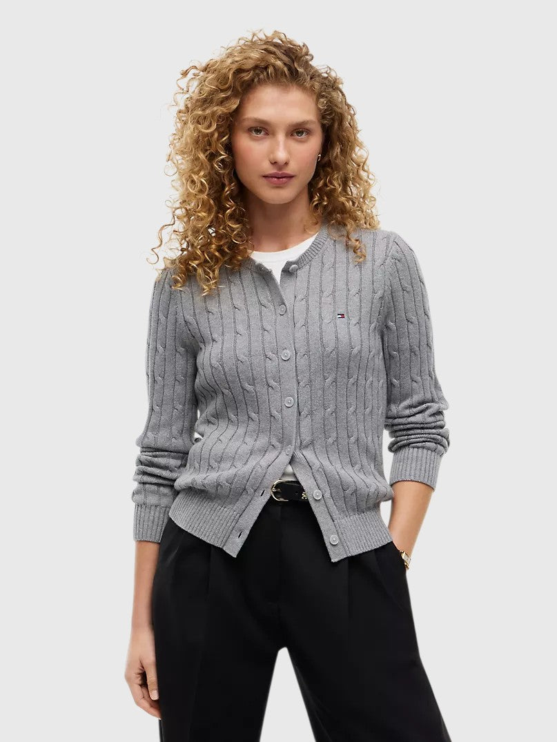 TOMMY HILFIGER Cable Knit Cardigan,XW07848-HIN