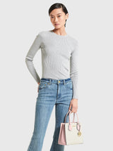 Michael Kors Mercer Medium Logo and Leather Accordion Crossbody Bag,35S1GM9M2B
