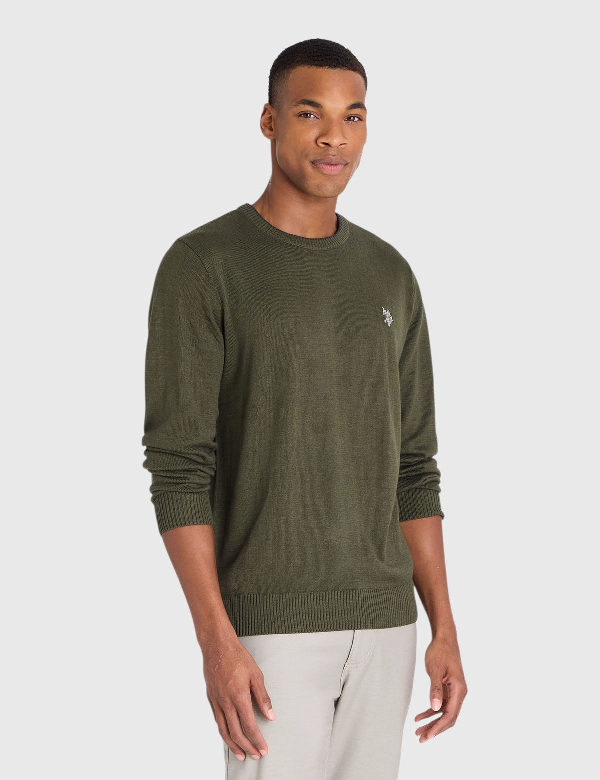 US.POLO.ASSN SOFT COTTON JERSEY CREW NECK SWEATER,USUF6S5243-0000A