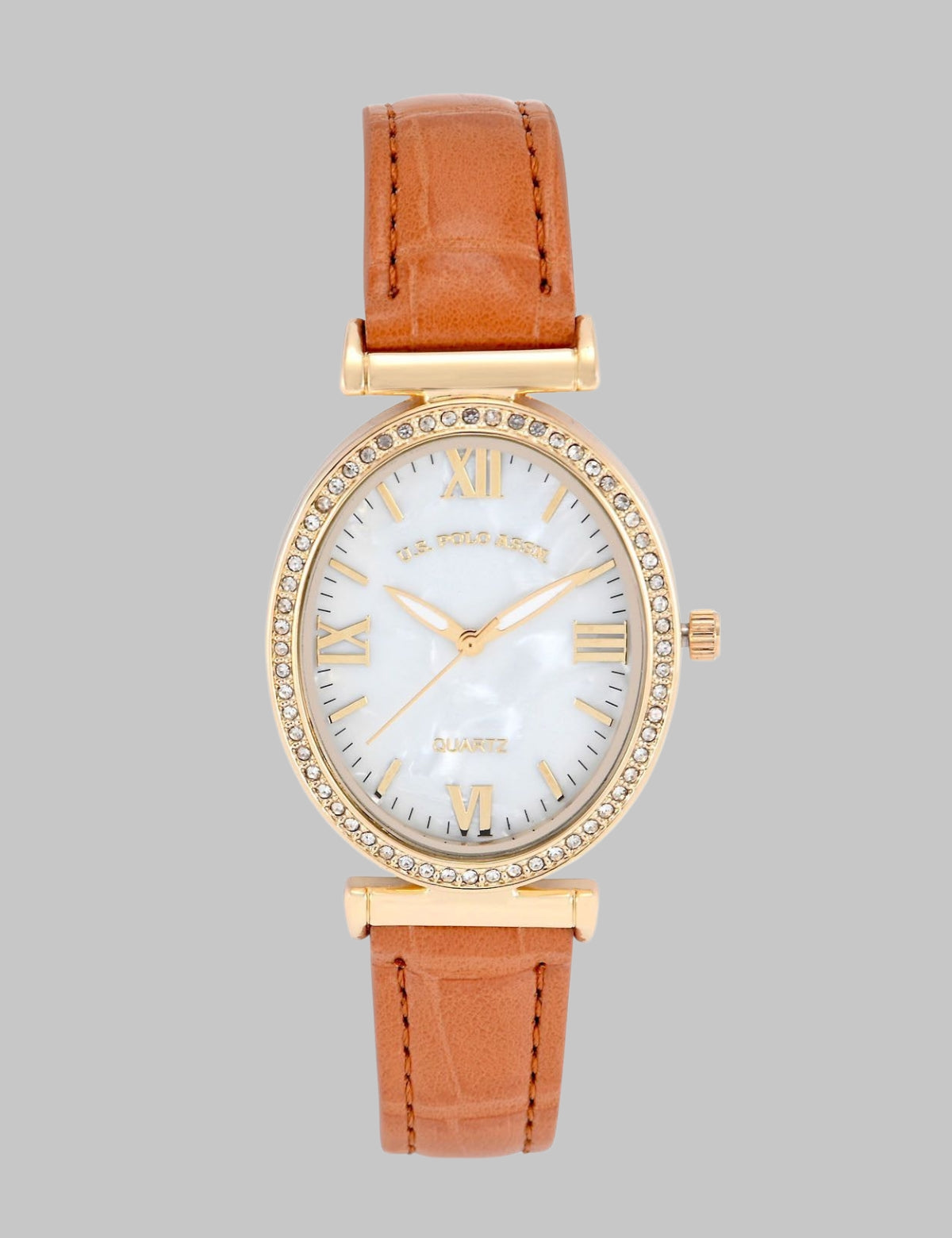 LADIES BROWN EMBOSSED STRAP WATCH،USC42106UO-0000A