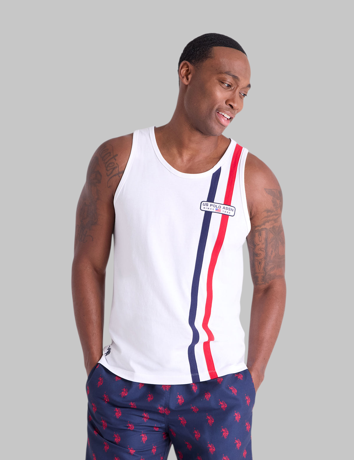 ALLOVER WORDMARK PRINT TANK