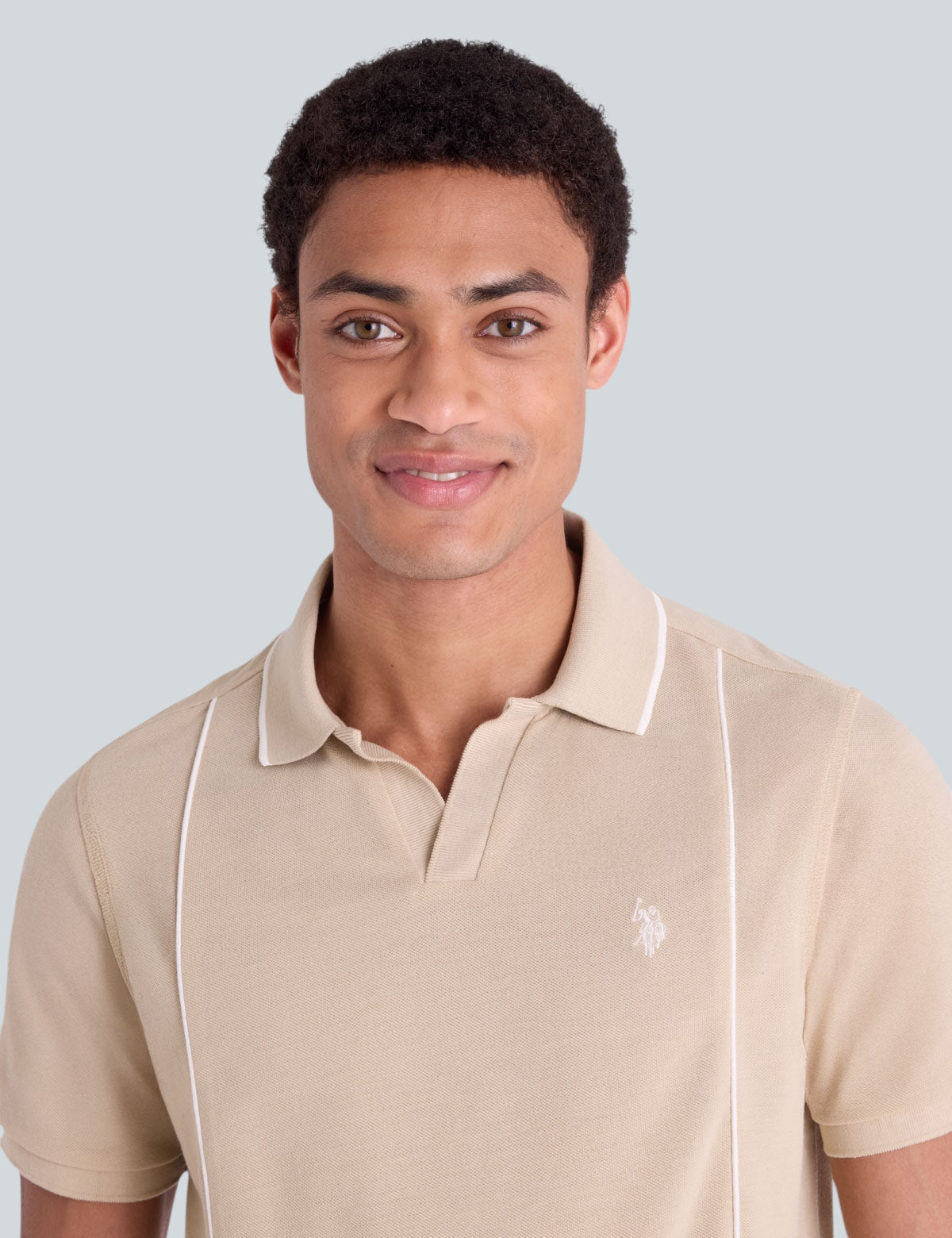 JOHNNY COLLAR PIQUE POLO SHIRT WITH RIB BAND
 11P0178-4H00A