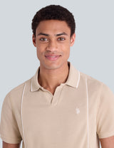 JOHNNY COLLAR PIQUE POLO SHIRT WITH RIB BAND
 11P0178-4H00A