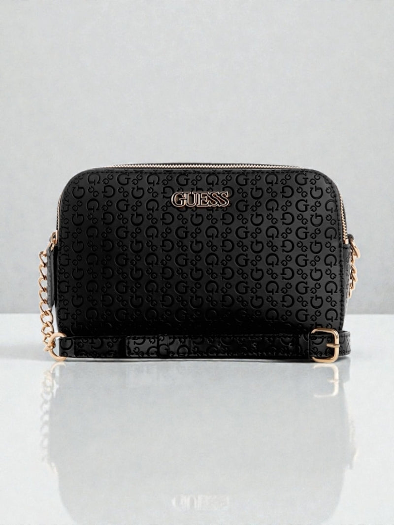 Zakaria Debossed Logo Double-Zip Crossbody