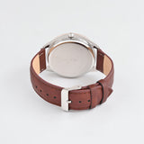MENS BROWN STRAP GOLD ACCENT WATCH
