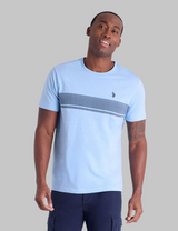 CHEST STRIPE COLORBLOCK JERSEY T-SHIRT