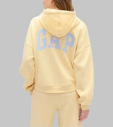 Relaxed Gap Mini-Logo Cropped Hoodie