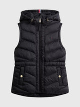 TOMMY HILFIGER Lightweight Quilted Hooded Vest,XW09417-DW5