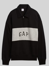 GAP Oversized Gap Logo Quarter-Zip Sweatshirt,1179549