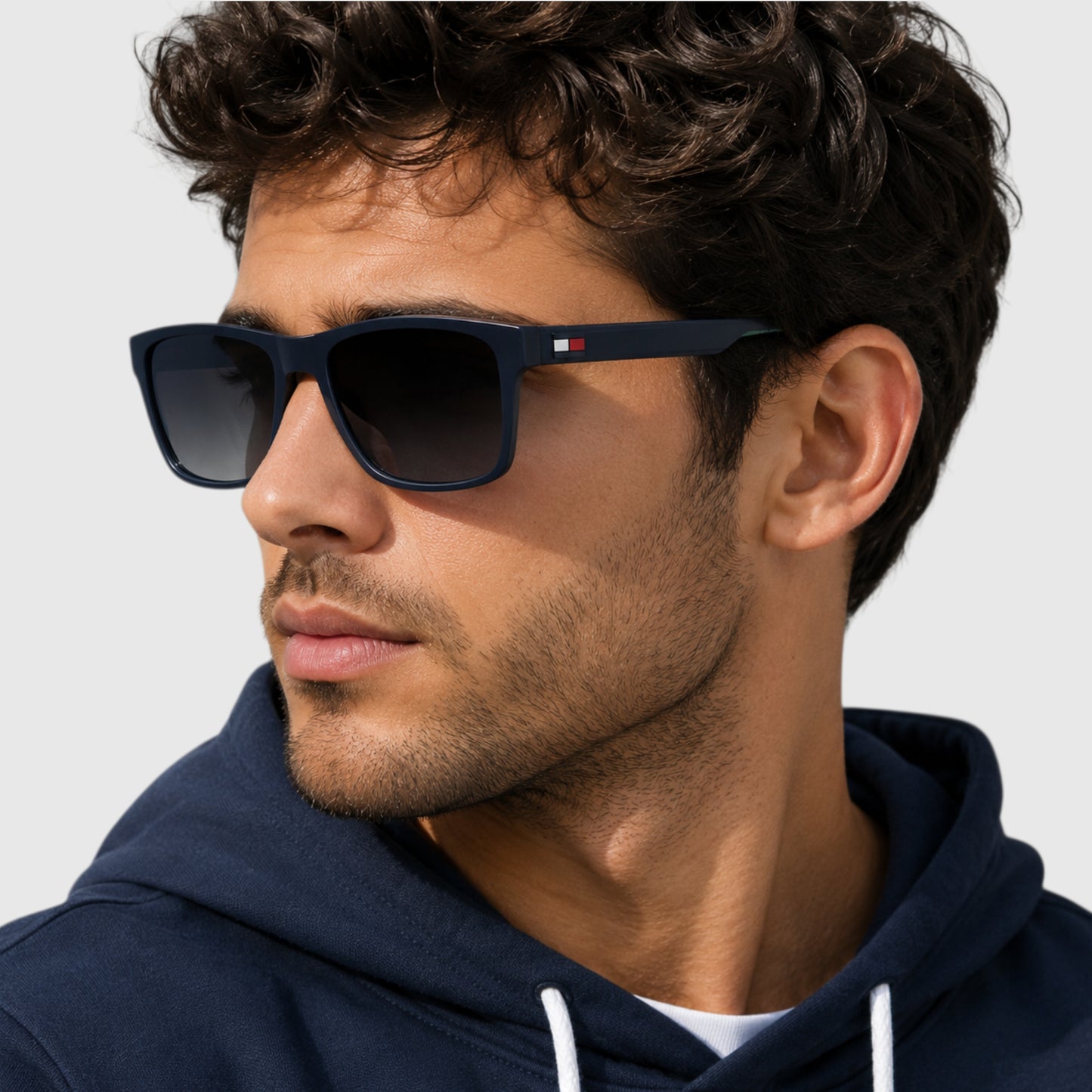 Tommy Hilfiger 
Grey Shaded Browline Men's Sunglasses,
TH 1976/S