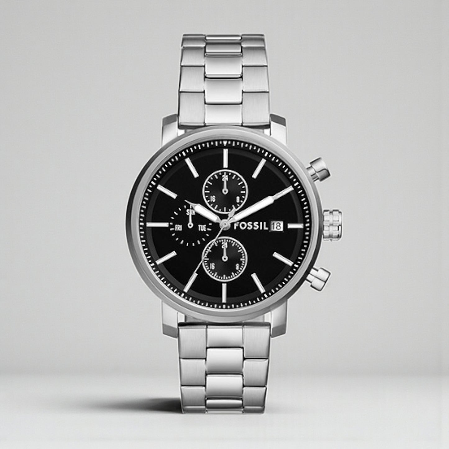 Rhett Multifunction Black Stainless Steel Watch