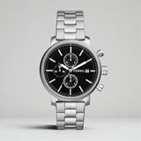 Rhett Multifunction Black Stainless Steel Watch