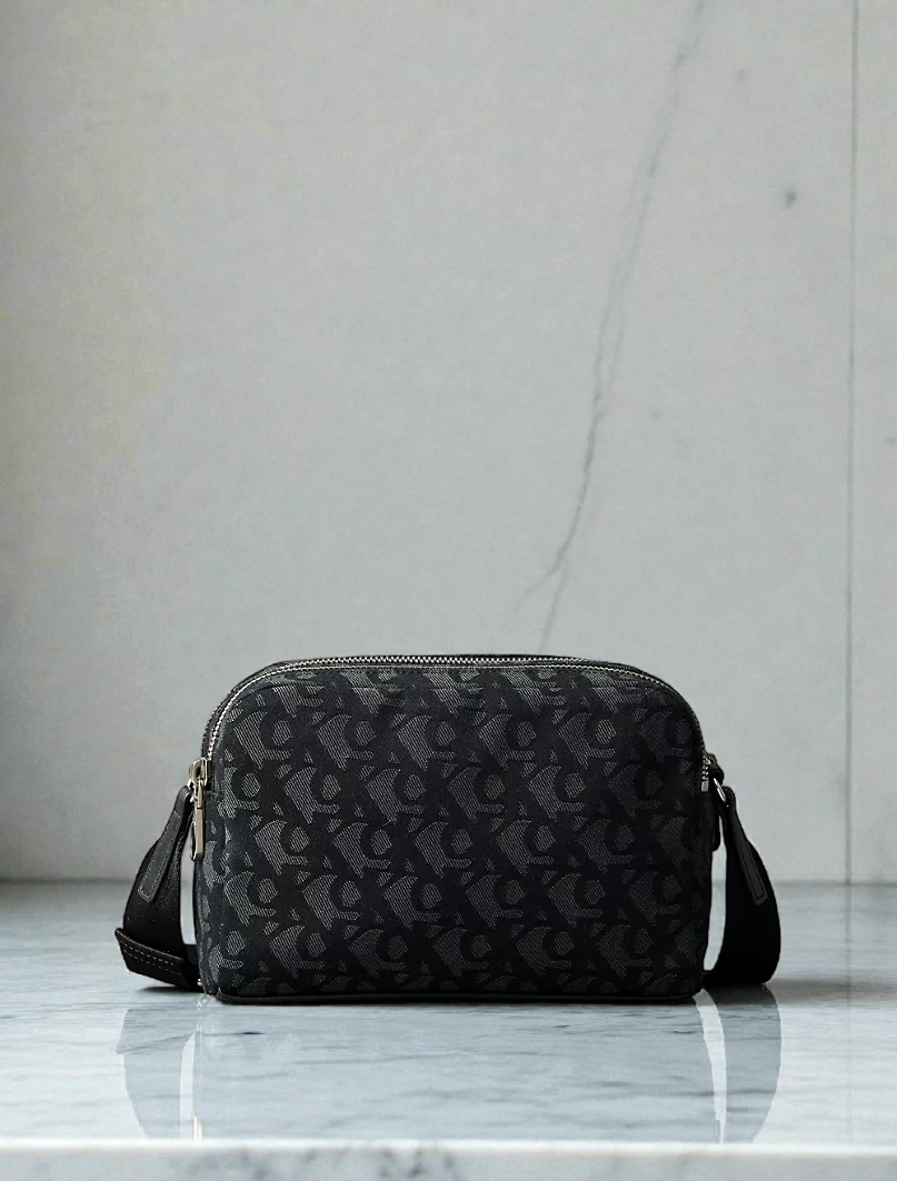 C.K Ultralight Double Zip Crossbody Bag