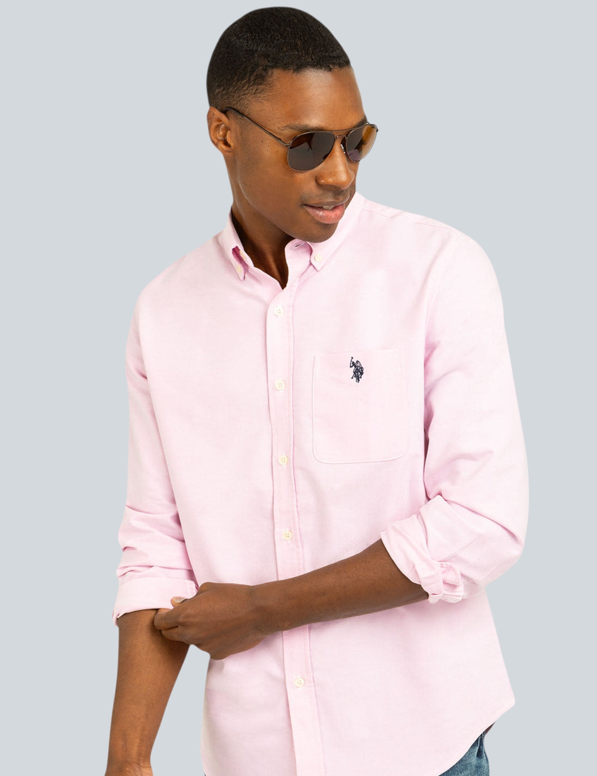 SOLID STRETCH POPLIN LONG SLEEVE SHIRT