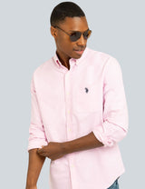 SOLID STRETCH POPLIN LONG SLEEVE SHIRT
