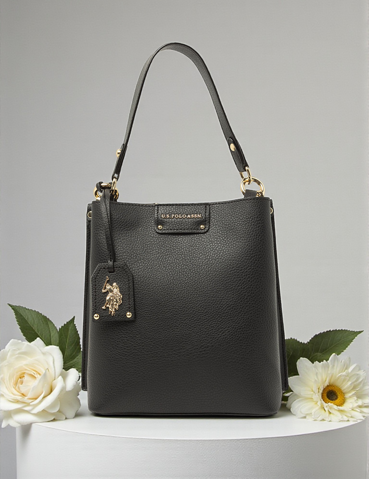 Immediate SOLID BUCKET BAG WITH CROSSBODY STRAP