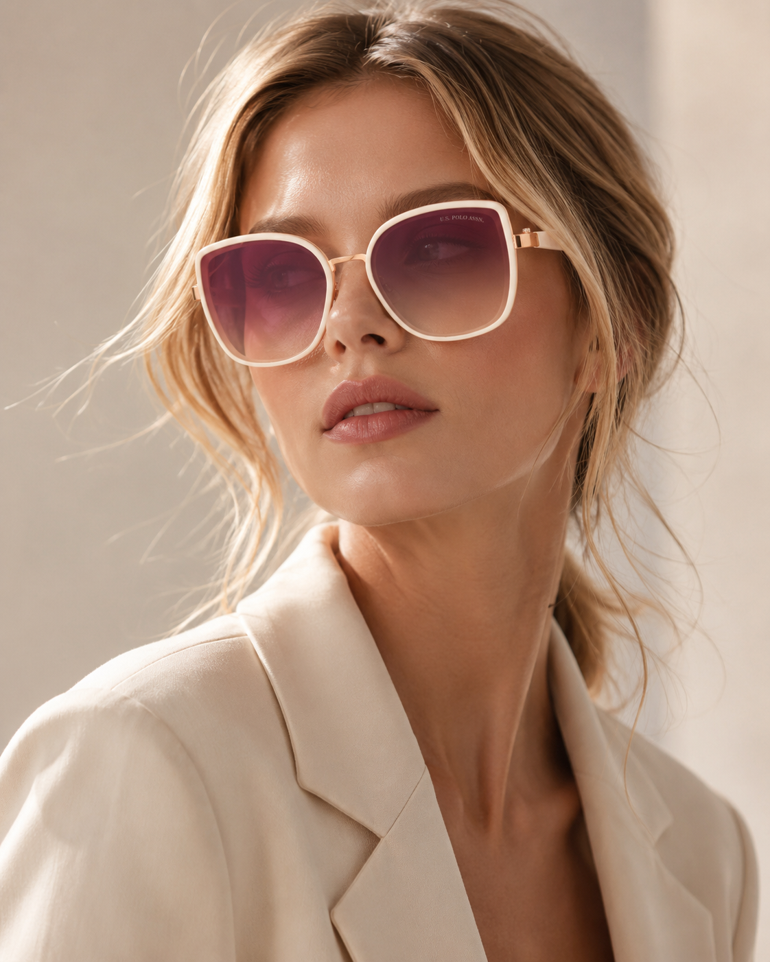 Immediate US Polo  LADIES  OVAL SUNGLASSES Serial PA5158-0000A