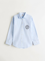 Relaxed Fit Crest Logo Striped Shirt Serial  XW05475-C1Z
