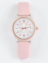 LADIES PINK STRAP WATCH,USC42171UO-0000A