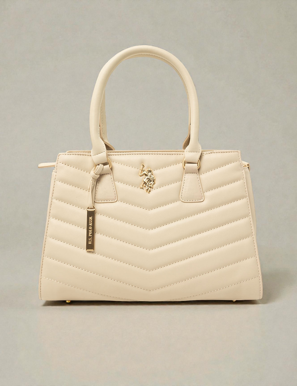 U.S Polo QUILTED V SATCHEL WITH CROSSBODY STRAP 27A364