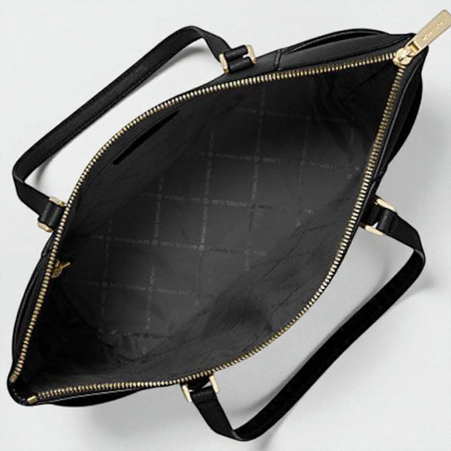 MK Charlotte Large Saffiano Leather Top-Zip Tote Bag