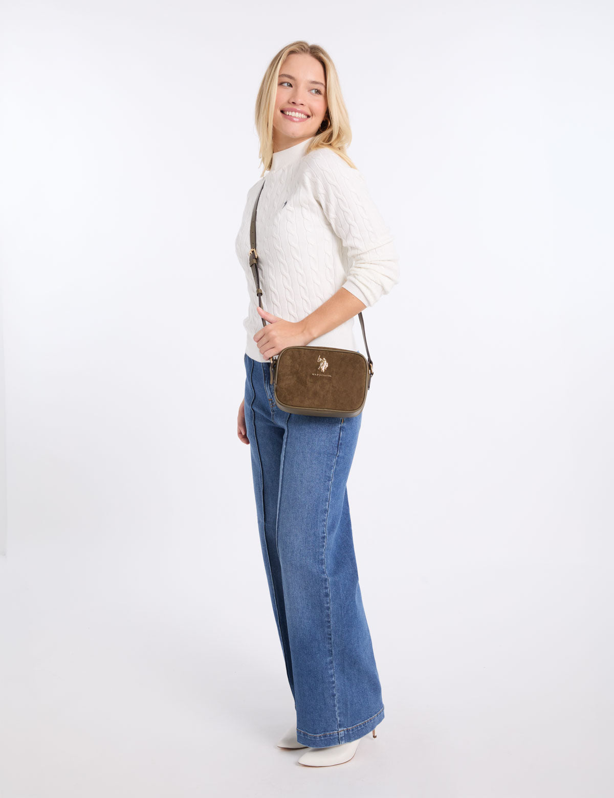 US.POLO.ASSN SUEDE CROSSBODY BAG ,27A399-AA00A