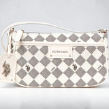 27A176-AA00A,DIAMOND SIGNATURE CROSSBODY BAGUETTE BAG