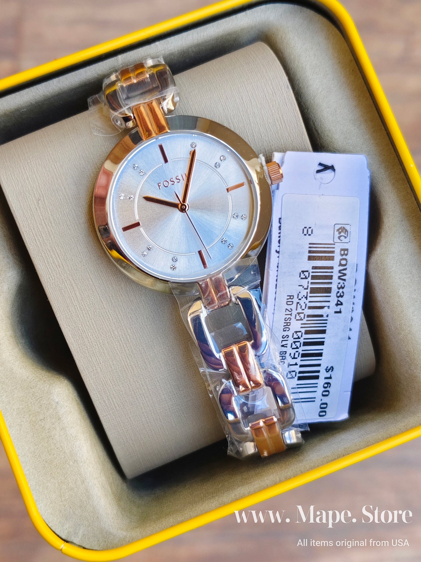 Immediate Fossil Kerrigan Three-Hand Two-Tone Stainless Steel Watch BQW3341