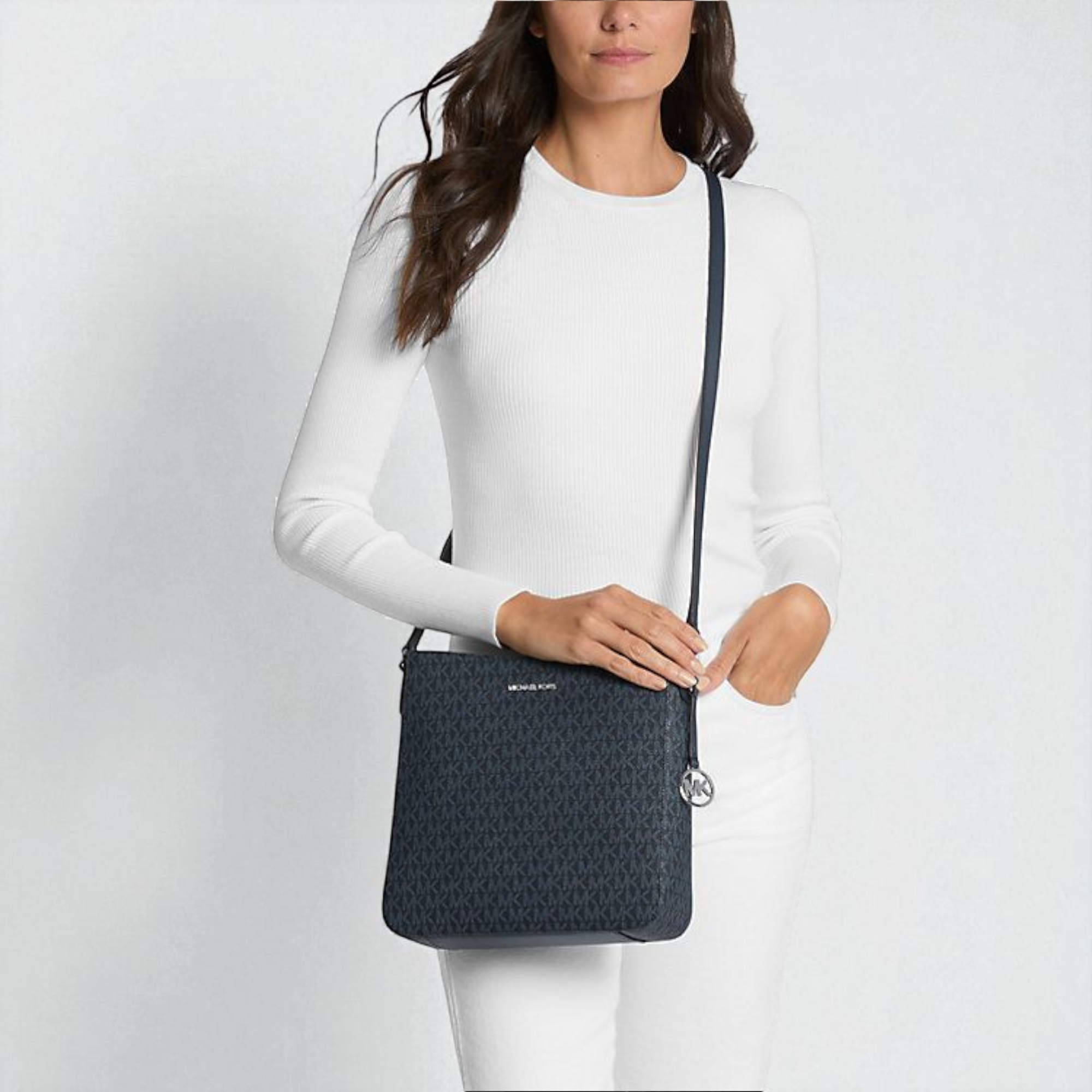 M.K Jet Set Travel Large Logo Messenger Bag