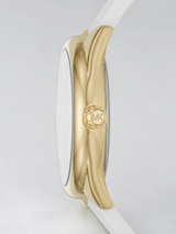 Immediate M.KWomen's Janelle Gold-Tone Silicone Strap Watch, 42mm MK7141
