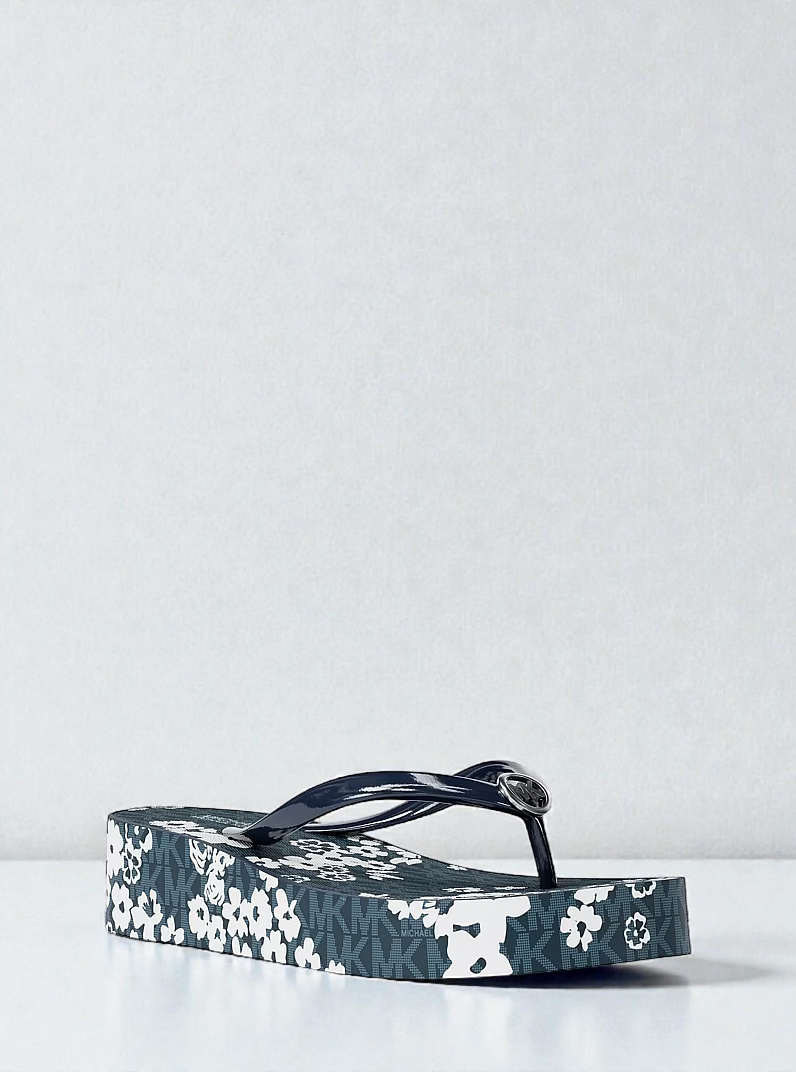 M.k Bedford Printed Signature Logo Flip Flop