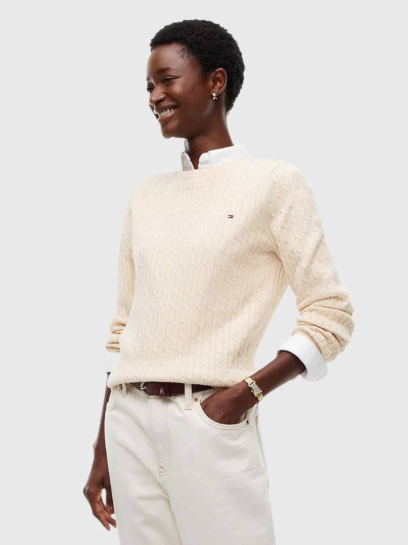 TOMMY HILFIGER Cable Knit Sweater,XW07179-DW5