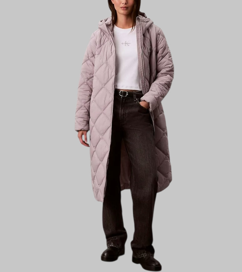 Long Hooded Puffer Jacket