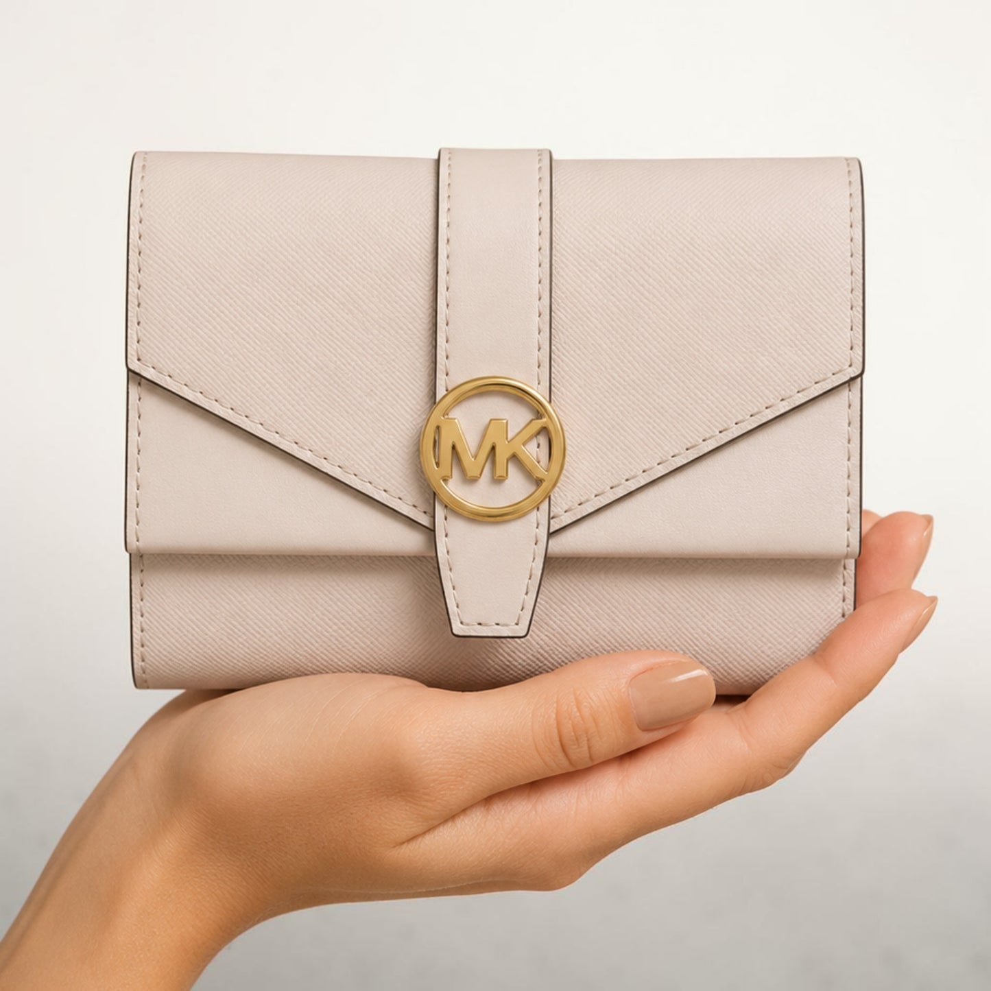 Michael Kors Greenwich Medium Saffiano Leather Trifold Wallet,35S5GGRE6L