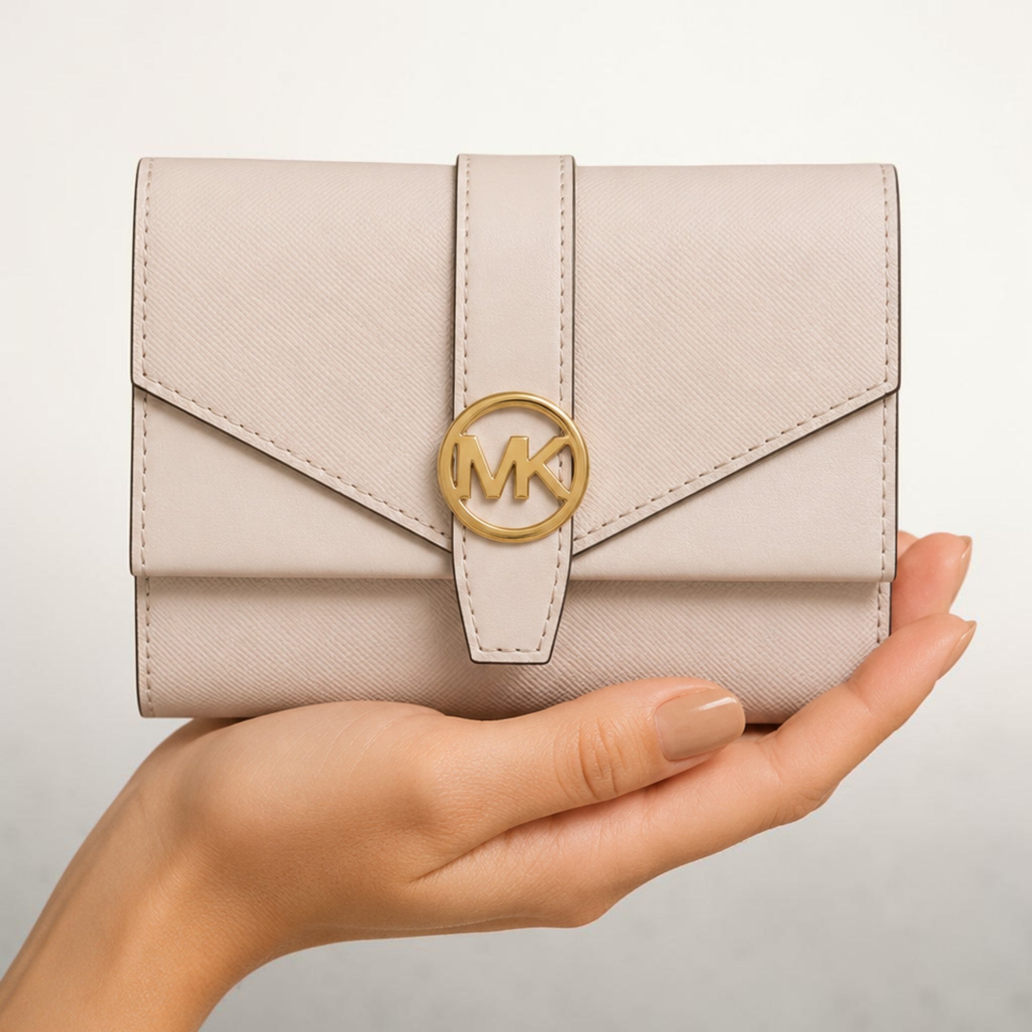 Michael Kors Greenwich Medium Saffiano Leather Trifold Wallet,35S5GGRE6L
