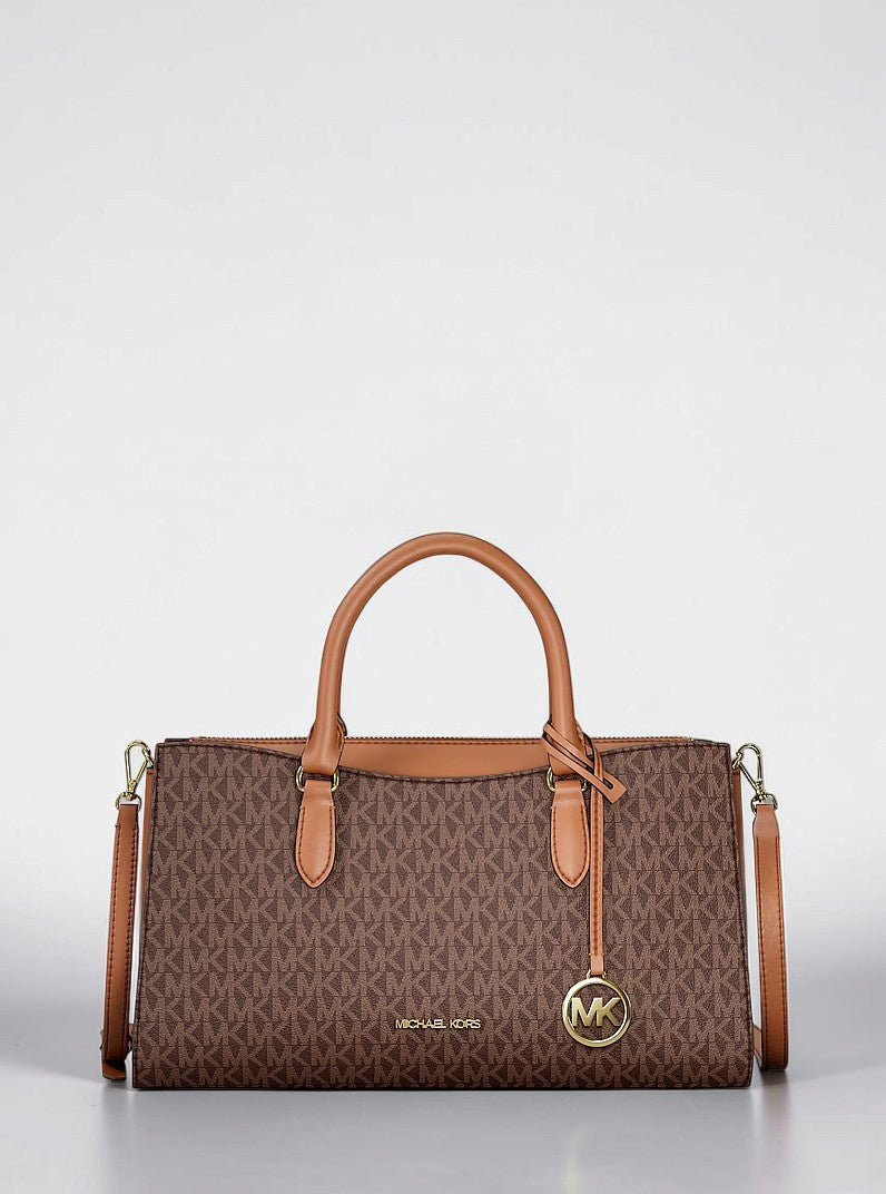 Michael Kors Arden  Signature Logo Top-Zip Satchel,35F6G4XS6S