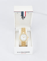 LADIES GOLD LINK WATCH,USC40631UO-0000A