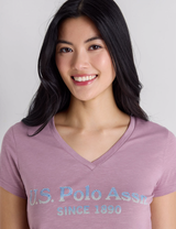 Immediate OMBRE V-NECK STRONE PRINT T-SHIRT 21T0090