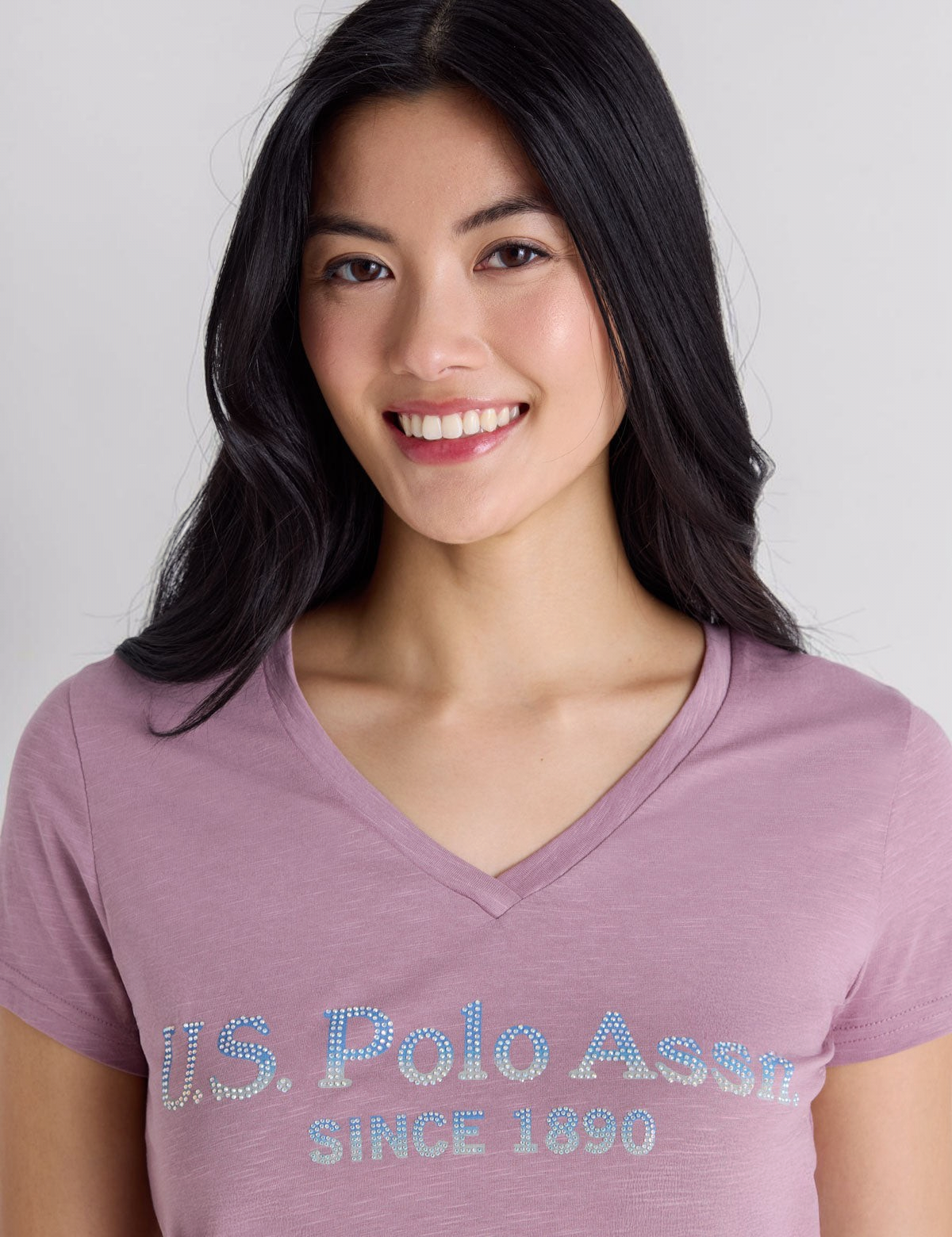 Immediate OMBRE V-NECK STRONE PRINT T-SHIRT 21T0090