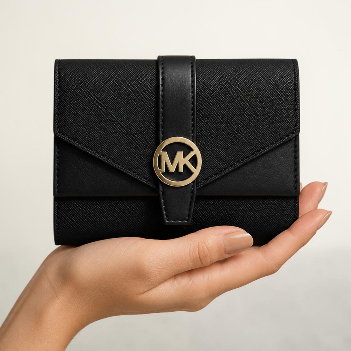 Michael Kors Greenwich Medium Saffiano Leather Trifold Wallet,35S5GGRE6L