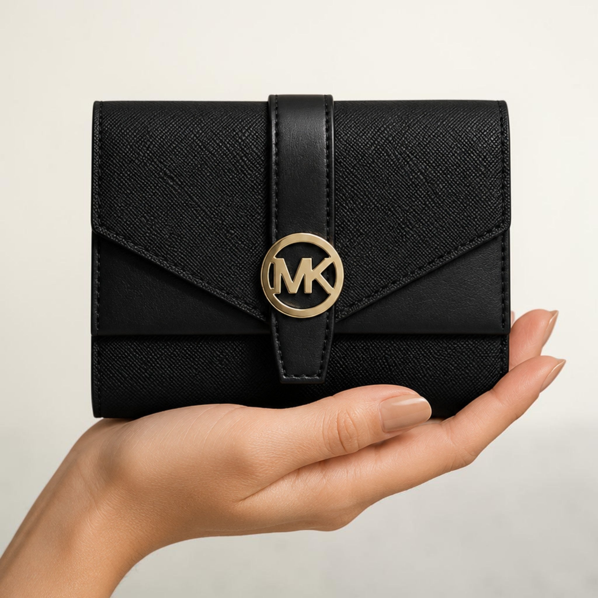 Michael Kors Greenwich Medium Saffiano Leather Trifold Wallet,35S5GGRE6L