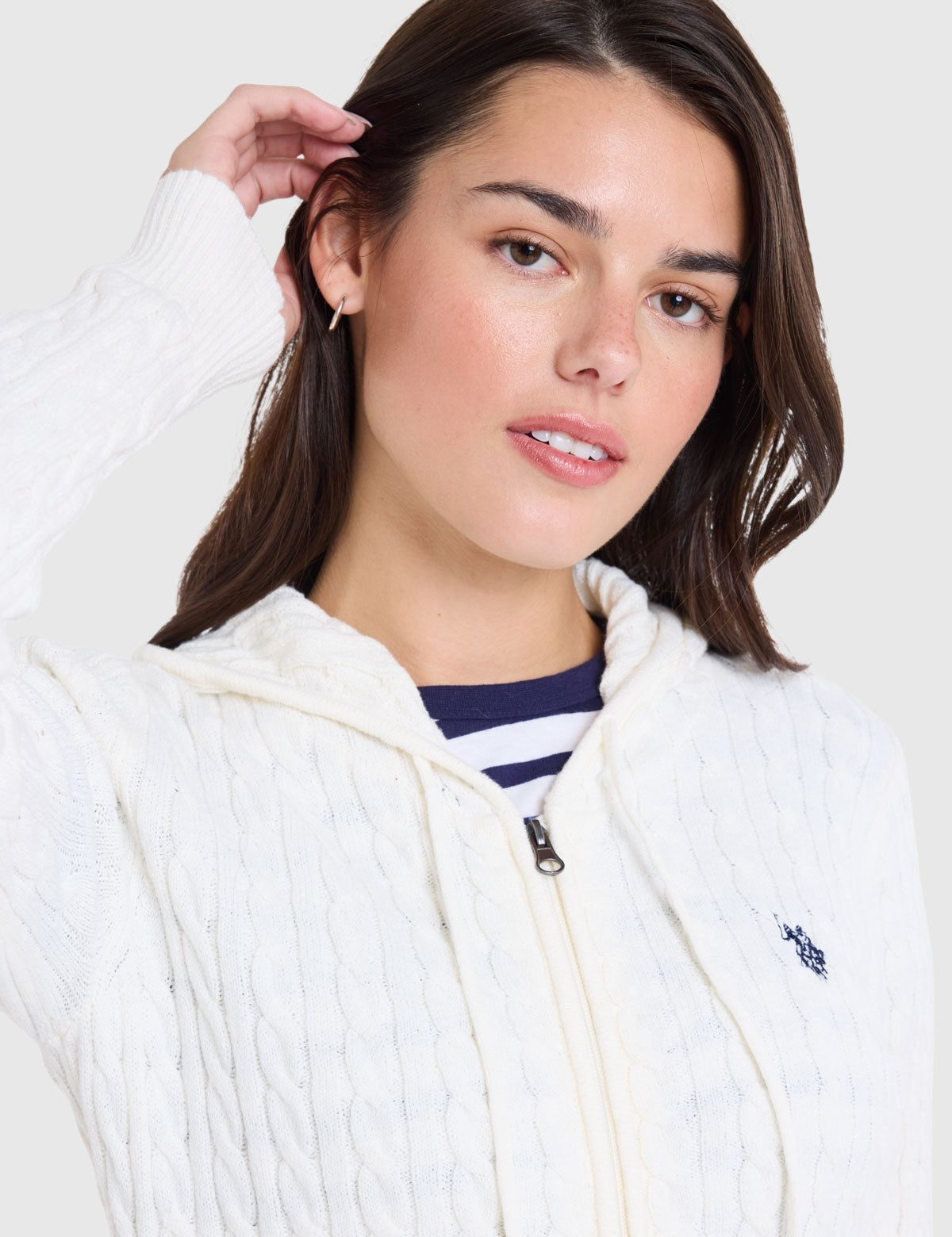 US.POLO.ASSN CABLE NECK SWEATER, 21W0006-EE00A (Copy)