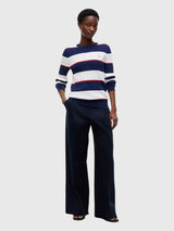 TOMMY HILFIGER Rugby Stripe Cable Knit Sweater,XW08906-YCF