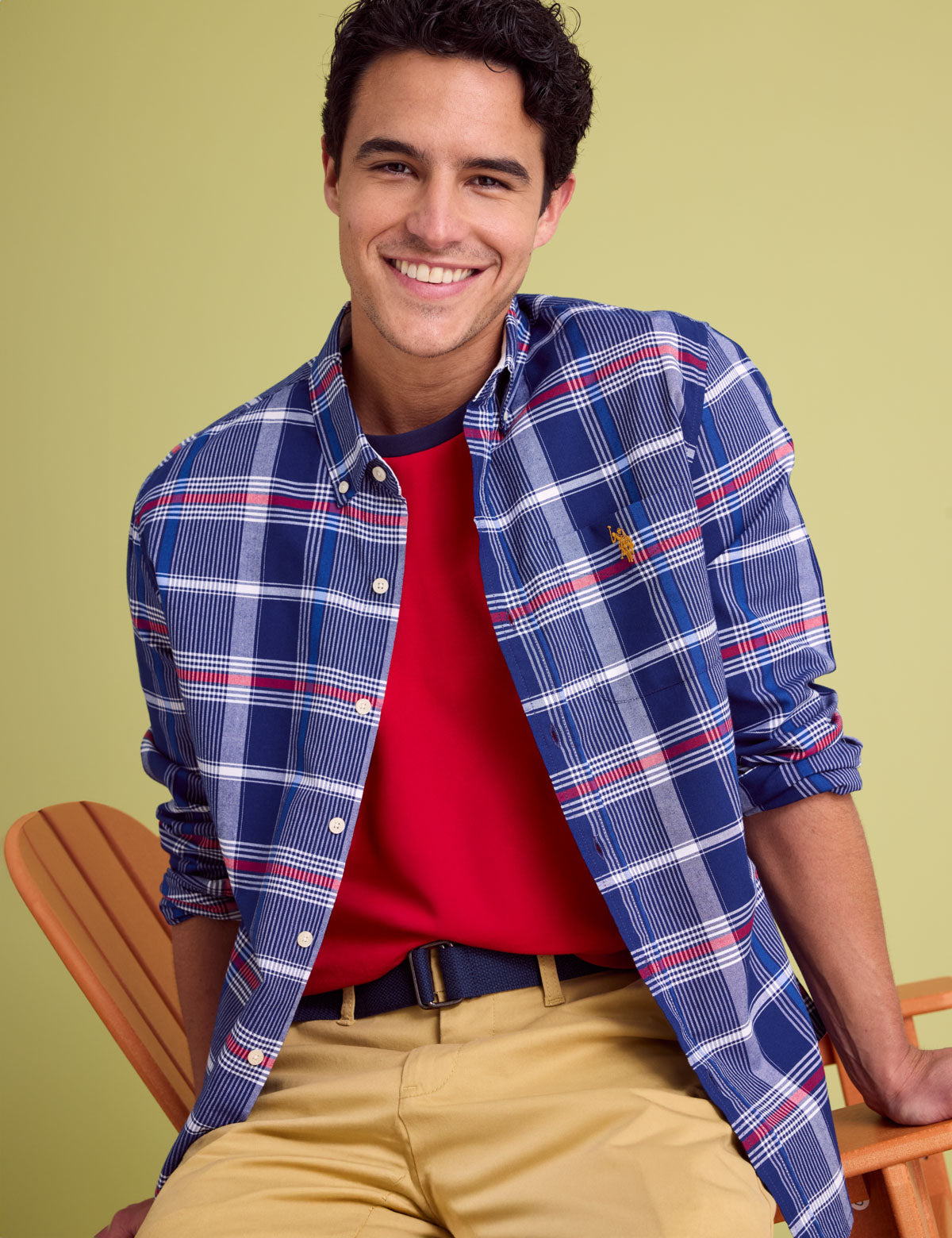 LONG SLEEVE PLAID OXFORD SHIRT Serial 11H0390-YR00A