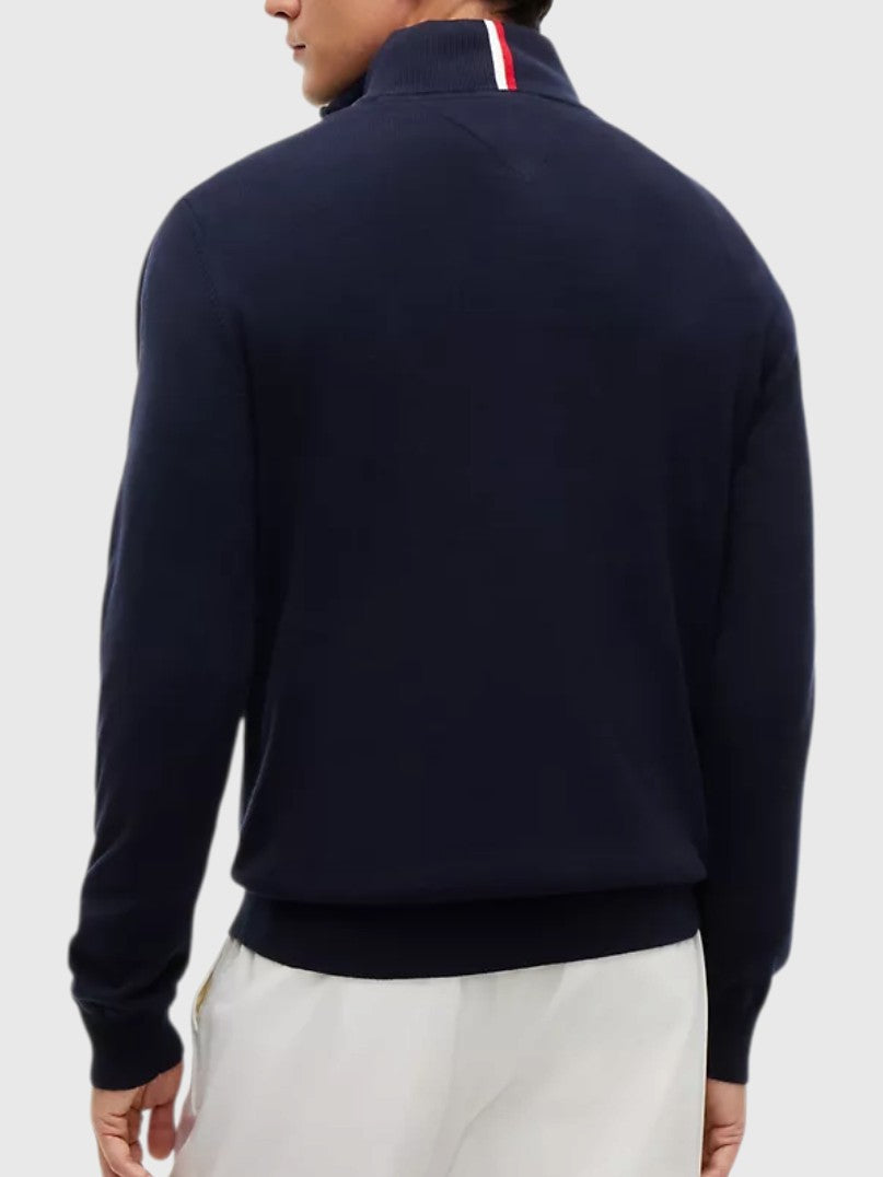 TOMMY HILFIGER Classic Quarter-Zip Sweater,78J9329-BDS