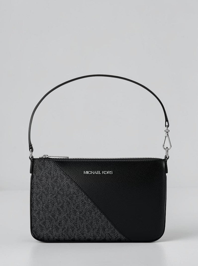 Michael Kors Jet Set Travel Signature Logo and Smooth Wristlet,35F6GTVW5V