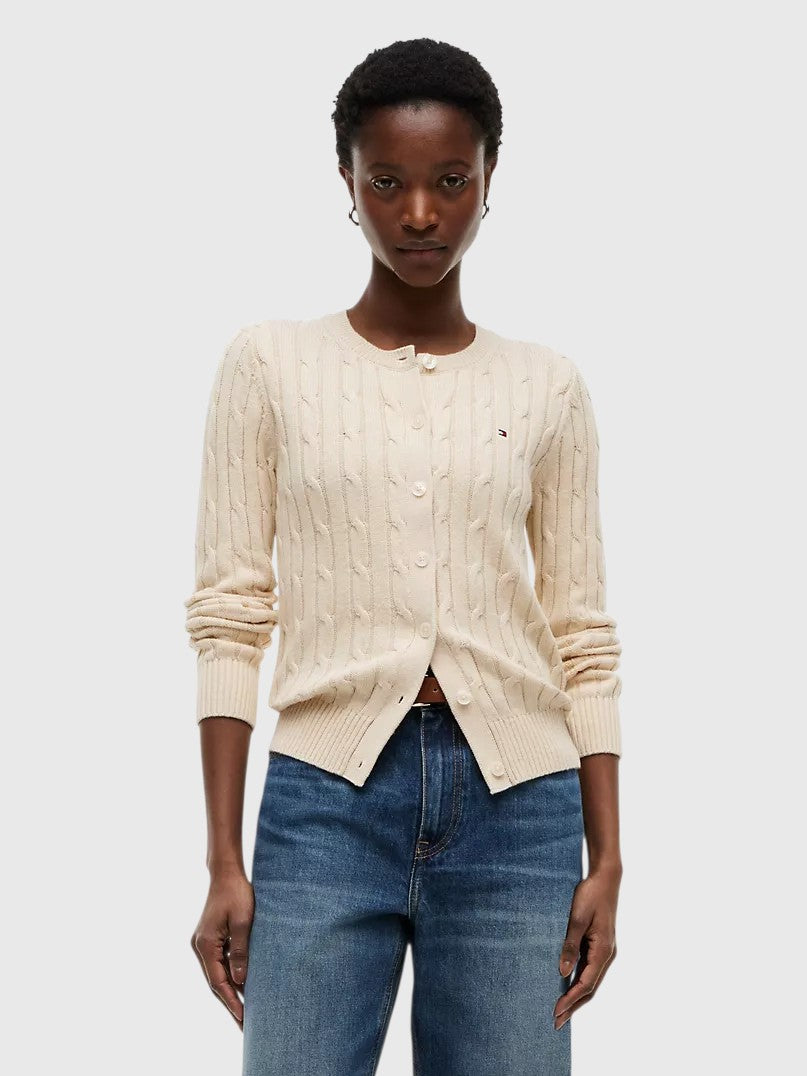 TOMMY HILFIGER Cable Knit Cardigan,XW07848-HIN