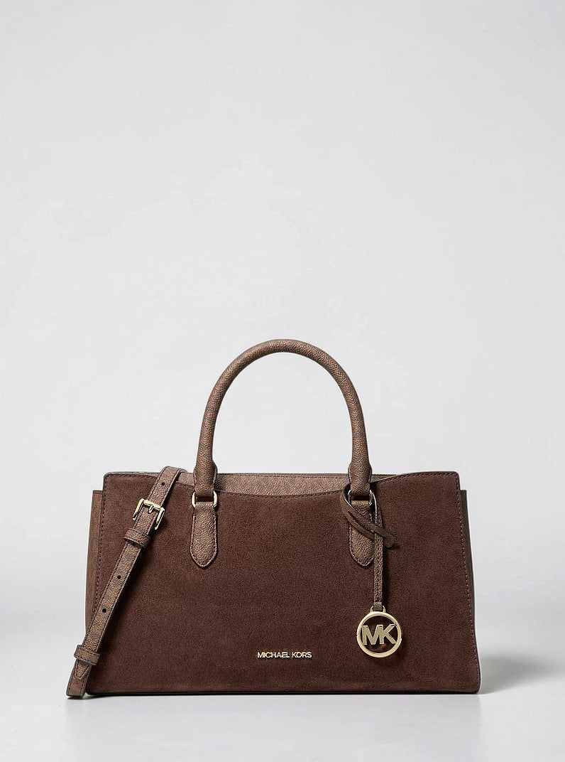 Michael Kors Arden  Signature Logo Top-Zip Satchel,35F6G4XS6S